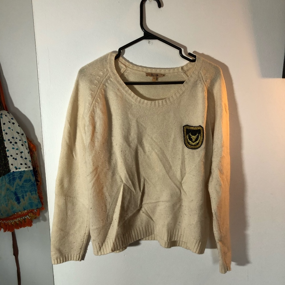 Pull BEL-AIR 100% cachemire blanc cassé